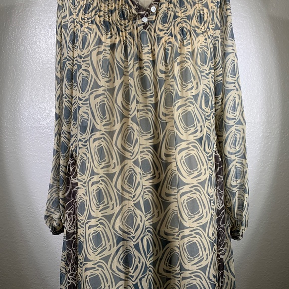 4 Love and Liberty by Johnny Was Art Deco Front Tie Kaftan tunic Dress M NWT - Picture 5 of 8